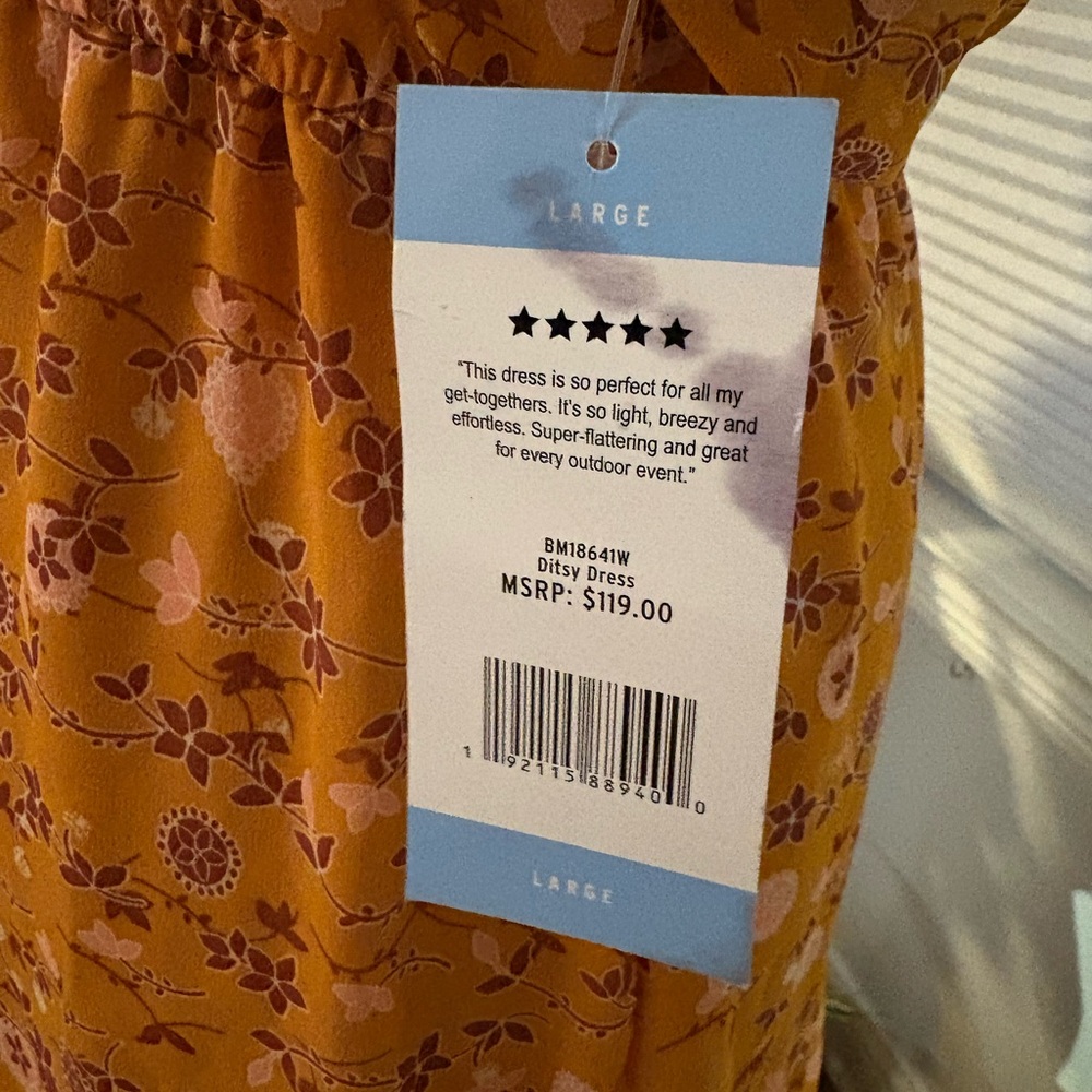 STEVE MADDEN Floral Orange Maxi Dress-NWT - Picture 3 of 4